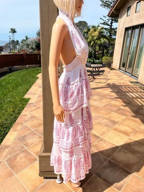 Lightweight Halter Maxi Dress - Picture 5 of 13